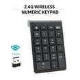thumbnail image 2 of Yeacher 2.4G Wireless Numeric Keypad 22 Keys Financial Accounting Office Keyboard for Laptop PC Support Android/Windows/ IOS Black, 2 of 7