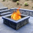 thumbnail image 2 of 36 inch Square Fire Pit Ring, Heavy Duty Fire Ring, DIY Campfire Insert Above or In-Ground, for Outdoor, Camping, and Bonfires, 2 of 10