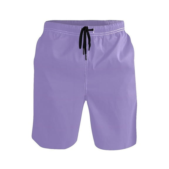 joogoo Men's Swim Trunks Lavender Purple Beach Shorts with Pockets M