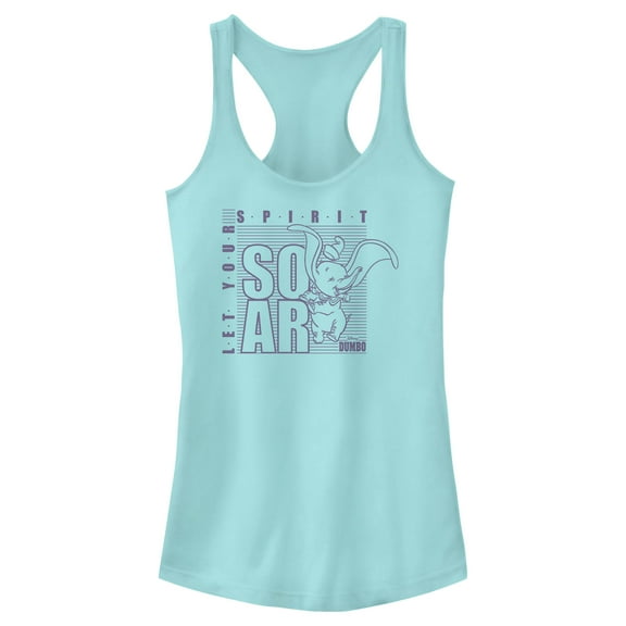 Junior's Dumbo Let Your Spirit Soar Racerback Tank Top Cancun Large