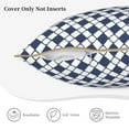 thumbnail image 5 of ZNDUO Blue Line Check Pattern Throw Pillows for Couch-Indoor Decorative Pillows,16"x16", 5 of 8