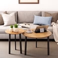 thumbnail image 4 of COSIEST Nesting Coffee Table Set of 2, Round Side Tables for Living Room, Space-Saving Design, 4 of 7