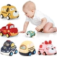 thumbnail image 2 of Coches de juguete para bebé, coches suaves y resistentes, coches de tracción hacia atrás, Mini coche de carreras, juguete educativo para niños y niñas de 1, 2, 3, 4 y 5 años Fivean unisex, 2 of 2