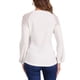 thumbnail image 3 of INSPIRE CHIC Camiseta de manga larga de punto con botones y borde de encaje para mujer, color blanco, 3 of 6