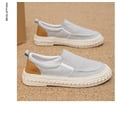 thumbnail image 2 of Men's Classic Suede Canvas Round Cap Toe Espadrilles Loafers Slip On Comfortable Flats Shoes Sneakers for Men, 2 of 8