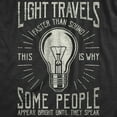 thumbnail image 2 of Mens Light Travels Faster T shirt Funny Insult Sarcastic Graphic Novelty Graphic Tees, 2 of 7