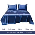 thumbnail image 4 of Satin Sheets Silky & Luxury Bed Set, Soft Deep Pocket Sheets Cooling Bed Set, 4 of 5