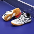 thumbnail image 3 of OnyxTrek Kids Badminton Shoes Youth Tennis Training Sneakers with Dial Closure | White Black, 6 Youth, 3 of 11