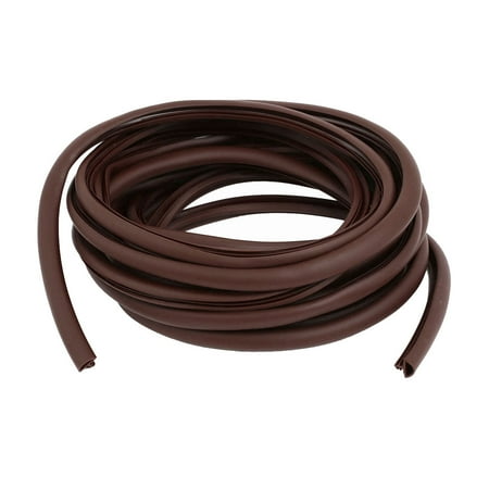 Unique Bargains 5Meter 5x8mm Rubber Half Round Type Door Frame Groove Weather Stripping Brown