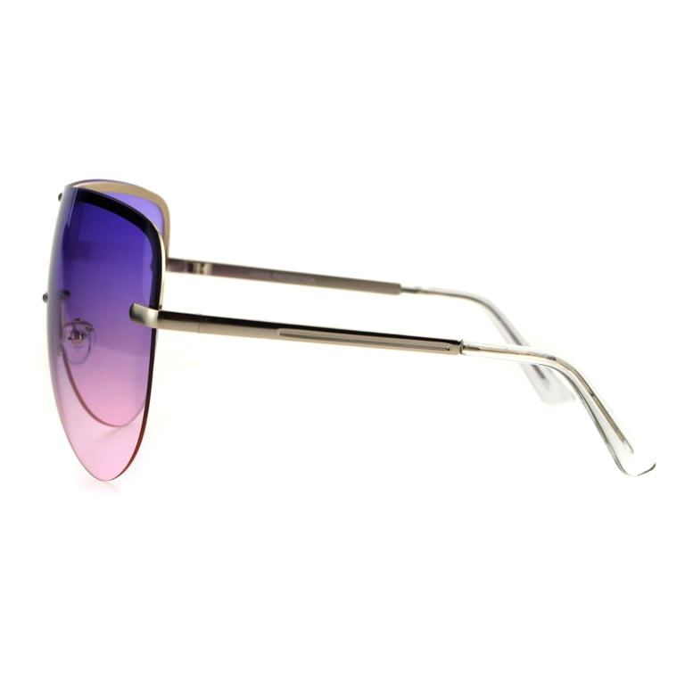 Women\'s Oversized Purple Pink Gradient Sunglasses zeroUV Female Large Rimless Womens Fashion Oversize Gradient  main image 2