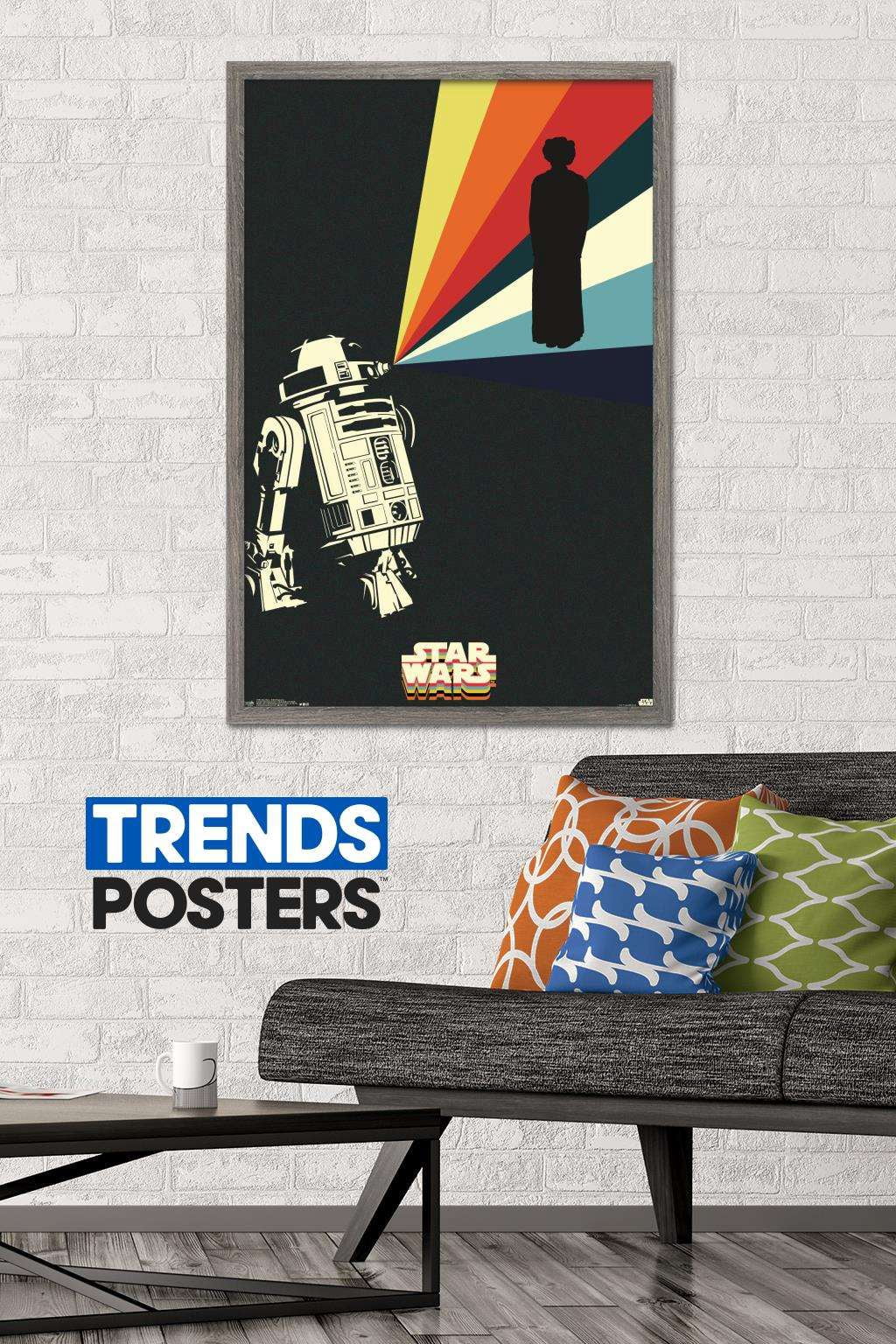 Star Wars: Saga - R2D2 Projection Wall Poster, 22.375" x 34", Framed