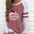 thumbnail image 1 of Hauts de Noël en Solde Blouse Décontractée Tendance à Manches Longues Col Rond Froncée Rouge TG, 1 of 1