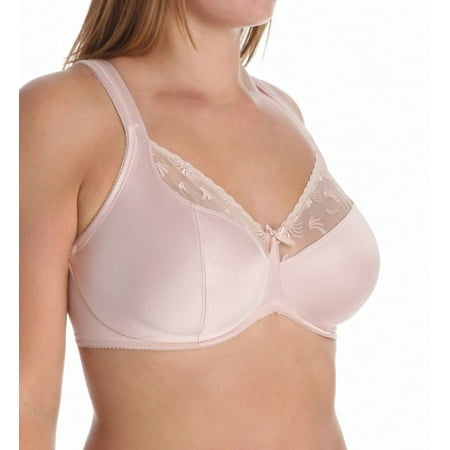 Women s Aviana 2457 Satin and Lace Minimizer Bra (Blush 36DDD)