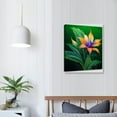 thumbnail image 3 of Nawypu 16x20 Inches Canvas Wall Art Painting Colorful Strelitzia Bird of Paradise Exotic Flower Botanical Green Home Decorative Artwork Prints, 3 of 3