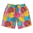 thumbnail image 3 of Uemuo Colorful Wool Balls Pattern Men's Swim Trunks Hawaiian Beach Bathing Suit Swimsuits Beach Quick-Dry Shorts with Pockets-3X-Large, 3 of 9