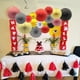 thumbnail image 5 of Juego de abanicos de papel para fiesta, decoración de guirnaldas de papel con patrón redondo para cumpleaños, bodas, eventos de graduación, accesorios, juego de 6, 5 of 7