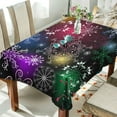 thumbnail image 3 of GZHJMY Vivid Snowflakes Outdoor Tablecloth 60x60In,Rectangle Table Cover Kitchen Dinner for Outdoor and Indoor Party Holiday Hotel BBQ-Christmas606 Home Decor, 3 of 7