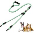 thumbnail image 1 of Dog Leash with Two Ropes, Double Dog Leash, Removable Anti-Tangle Protection (Green), 1 of 4