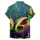 thumbnail image 1 of Camisas Para Hombre Manga Larga Regular Fit Camiseta con estampado digital 3D para hombre Camisa de manga corta Solapa superior (Dark Blue, XL), 1 of 4