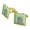 Gold, variant on Sesame Street Trash Can Oscar the Grouch Square Cufflink Set - Silver or Gold