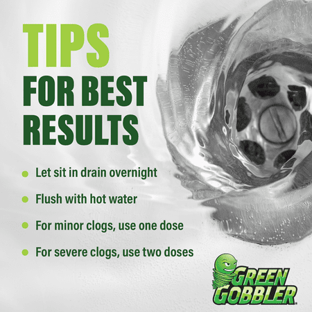 Green Gobbler Drain Clog Remover & Cleaner for Toilets, Sinks, Showers Septic-Safe, 31 oz