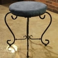 thumbnail image 1 of International Caravan Cambridge Round Vanity Stool in Indigo, 1 of 1