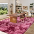 thumbnail image 5 of Janvonne 6x9 Fluffy Area Rug for Bedroom, Modern Shaggy Carpets Fuzzy Rug for Teens Dorm Home Decor Aesthetic, Heavy Duty Non Slip, Tie-dye Dark Red, 5 of 8