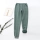 thumbnail image 4 of Leggings de invierno de talla grande para mujer, de felpa lisa: pantalones cálidos y casuales con cintura elástica, para llevar en exteriores e interiores, 4 of 8