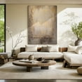 thumbnail image 4 of Handmade Gold Brown Color Oil Painting Wabi-Sabi Wall Art Abstract Textured Earth Tone Artwork Large Wall Decor For Living Room Unframed, 4 of 9