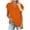 Orange, variant on Top for Women Loose Fit Fashion Crisscross V‑Neck Casual Tunic Petal Cap Short Sleeve Twist Front Blouse Lightweight Breathable Solid‑Color Summer Pullover Shirt with Pocket