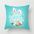 thumbnail image 2 of JeashCHAT Easter Pillow Covers 18x18 Easter Pillow Cases Rabbit Bunny Egg Hunt Patterns Decor Easter Decorations for The Home Throw Pillows Cover, 2 of 3
