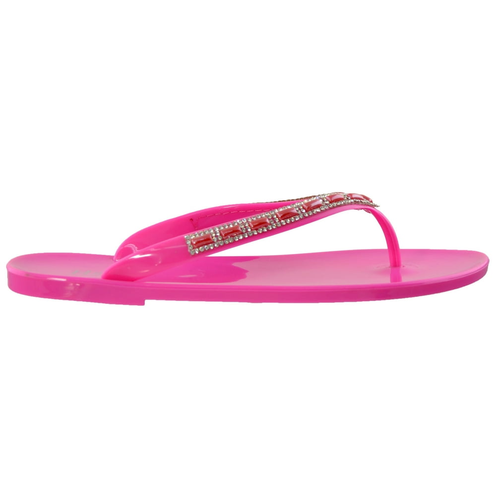 KS & CO - Rhinestone Flip Flop Sandal Pink Size 9 - Walmart.com ...