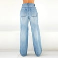 thumbnail image 6 of Jeans For Women Baggy Loose Wide Leg Bootcut Casual Lightweight Comfortable Jeans Blue L, 6 of 6