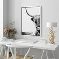 thumbnail image 3 of Wall26 Canvas Print Wall Art Black & White shetland Cow Minimal Nature Wilderness Animals Photography Realism Modern Framed Art Decora Creative Artwork for Home - 16"x24" White, 3 of 5