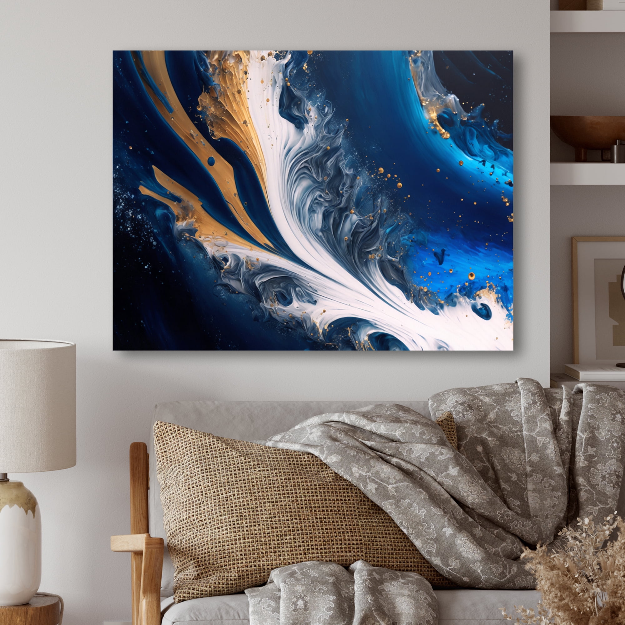 Designart Ice Paint Splash III Canvas Wall Art