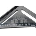 thumbnail image 4 of Triangle Scale Ruler 12 Inch Aluminum Alloy Triangular Rule High Precision Square Protractor Carpenter Framing Layout Measuring Lever Tool, 4 of 5
