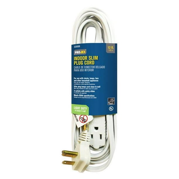 Projex 3530508 Indoor 12 ft. White Extension Cord