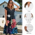 thumbnail image 6 of Garronmavis Hibiscus Marshall Islands Couple Matching Outfit Husban and Wife Clothing Men's Button Up Shir Light Hawaiian Tops and Womens Short Sleeve Dress A-Line Beach Sundress, 6 of 7