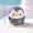 A, variant on Tainini 10Pcs Miniature Penguin Figurines Penguin Model toys Resin Penguin Penguin Figure for Micro Decor - Hands up, Penguin Gray
