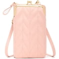 thumbnail image 1 of LHSHID Women’s PU Leather Kiss Lock Shoulder Bag Retro Crossbody Coin Purse with Adjustable Straps Small Phone Bag for Work, 1 of 6
