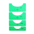thumbnail image 1 of Riwesomey Juego de 4 reglas de alineación de camisetas, plantilla de guía gráfica, herramienta de centrado artesanal, medición de dibujo para Medidores de medidas dimensionales verde, 1 of 6