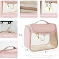 thumbnail image 4 of Portable Women's Clear Makeup Bag With Hook,Waterproof Travel Toiletry Bag,Bring Zipper Skincare Cosmetic Bag,Toiletries Organizer Tote Storage Bag, 4 of 6