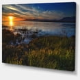 thumbnail image 2 of Warm River Sunset With Migrating Geese - Extra Large Landscape Canvas Art Print, 2 of 4