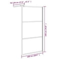 thumbnail image 6 of vidaXL Walk-in Shower Wall 39.4"x76.8" Dark ESG Glass Black, 6 of 6
