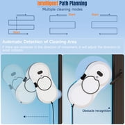 Smart Window Cleaning Robot, AI Path Planning, Frameless Edge Detection, Single-sided water spray 5600PA Suction Power