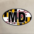 thumbnail image 2 of CafePress - Maryland MD Oval (W/Flag) Cap - Adjustable 100% Brushed Unisex Casual Cotton Baseball Cap, Beige, 1, 2 of 2