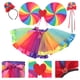 thumbnail image 4 of KAKOWELY 1 juego de disfraz de arcoíris para niños, falda, diadema, alas y varitas, accesorios de cosplay., 4 of 4