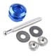 thumbnail image 3 of Kit de cierre de capó universal de 21 mm con pulsador, piezas de repuesto de aleación de aluminio, perfil bajo Azul, 3 of 9