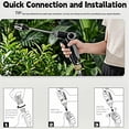 thumbnail image 6 of Pressure Washer, 2026 New Heavy Duty Hose Nozzle, 15X High Pressure, 360 °   Rotating with 3 Spray Modes, Universal 1/2" Hose, Tool-Free Install for Car Patio Garden Outdoor Cleaning (1psc), 6 of 7