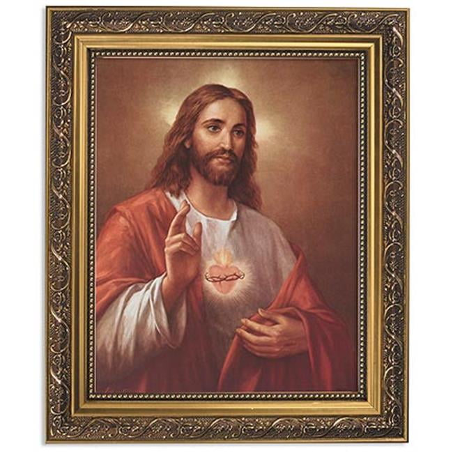 Cb Catholic 79 812 Framed Print 13 In La Fuente Sacred Heart Qty